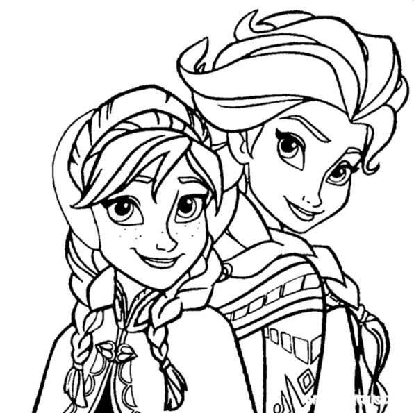 Kids-n-fun.com | 17 coloring pages of Frozen Anna and Elsa